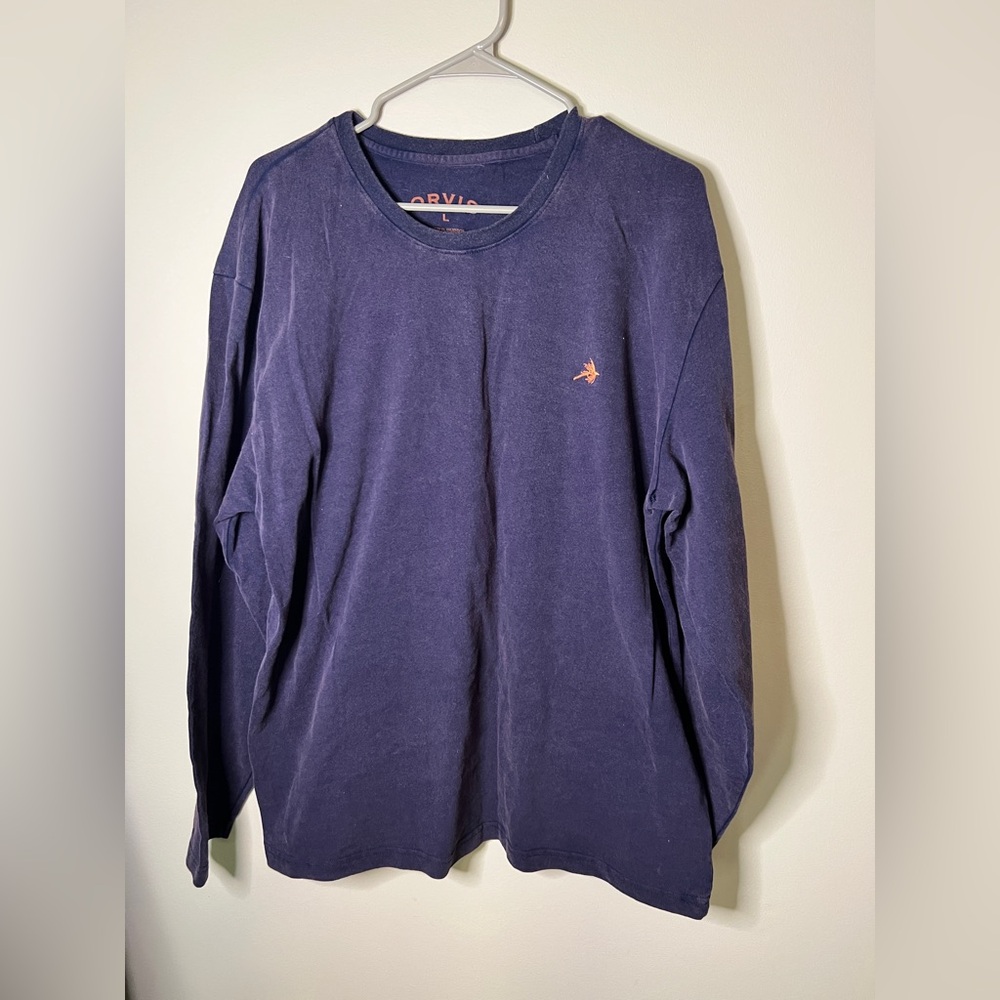 Orvis Men's Deep Blue long sleeve tee (L)